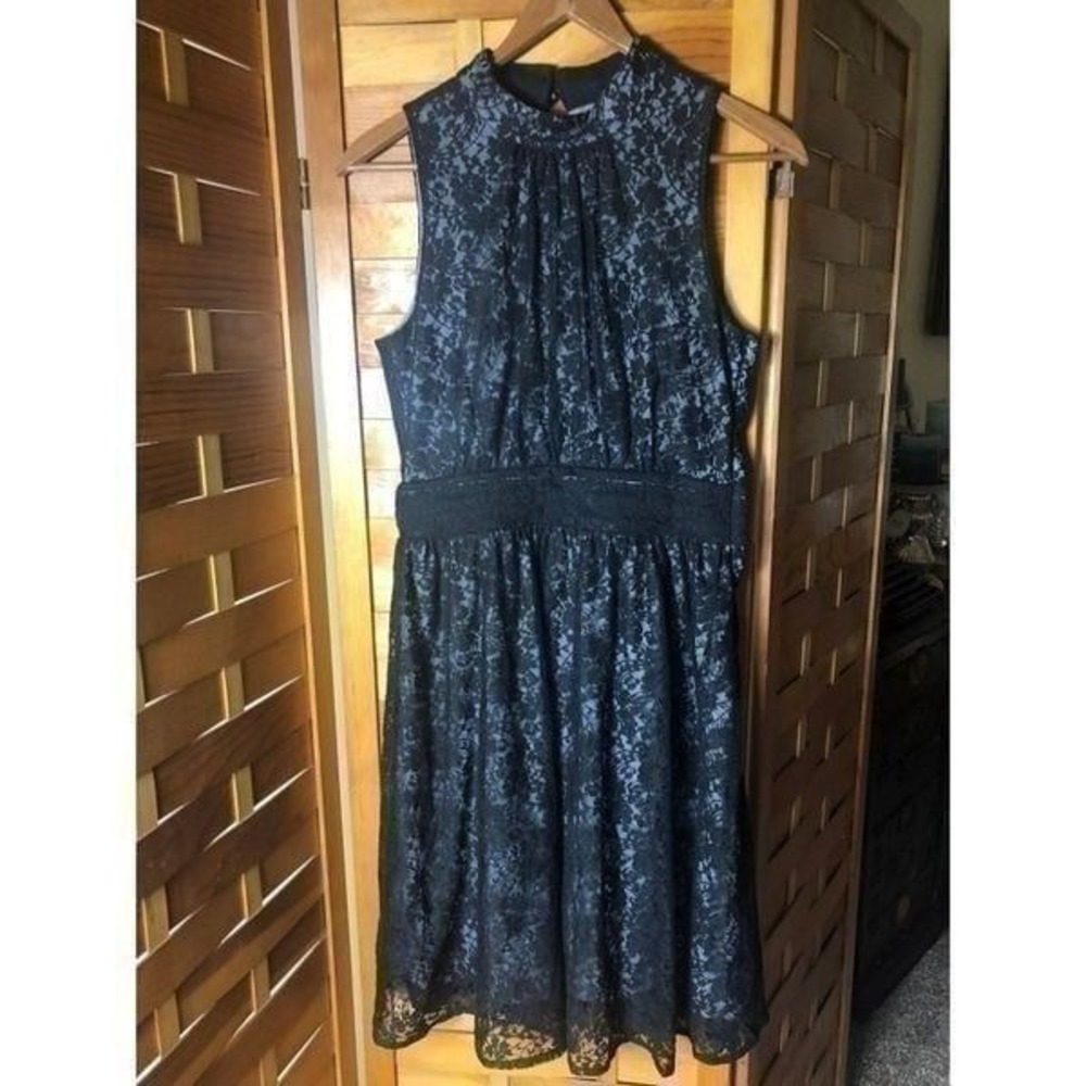 Fervour Black lace halter top whimsygoth dress‎ women's size small